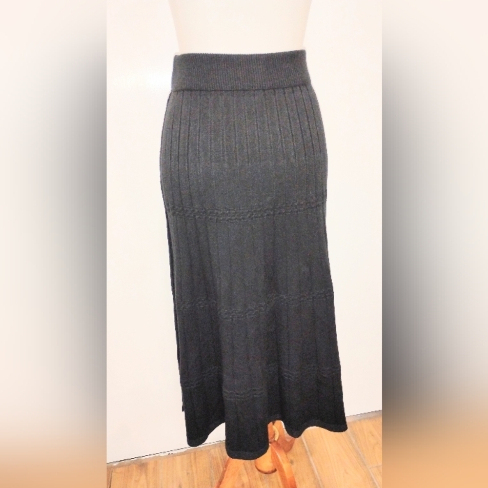 A LINE RIBBED KNIT SKIRT - Picture 5 of 5